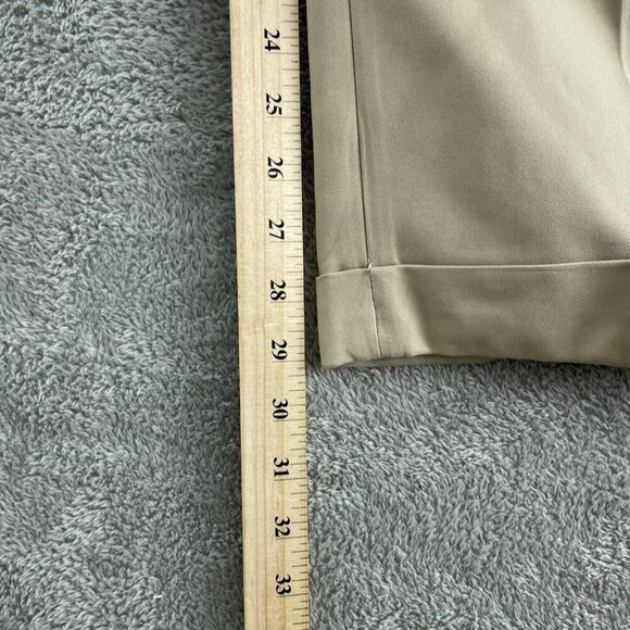 Izod Golf Mens Beige Pleated Pants 34/30 Polyester 5663 - Picture 7 of 9